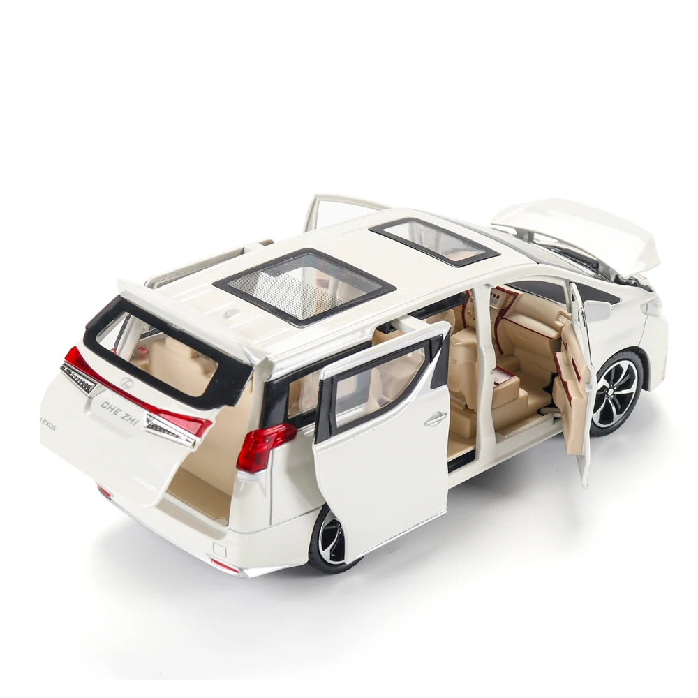 Новинка 1/24 LM300H литая модель автомобиля из сплава MPV украшение со звуком
