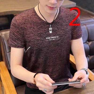 

New trend shirt collar men's short sleeves with led half sleeve men's t-shirt