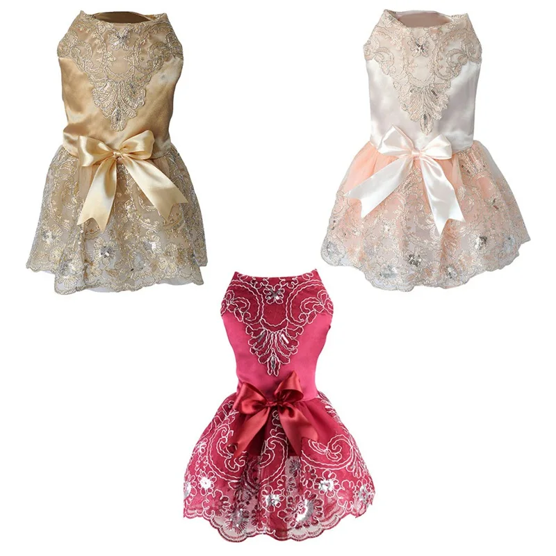 Весенне летнее платье для домашних животных с стереовышивкой декоративный