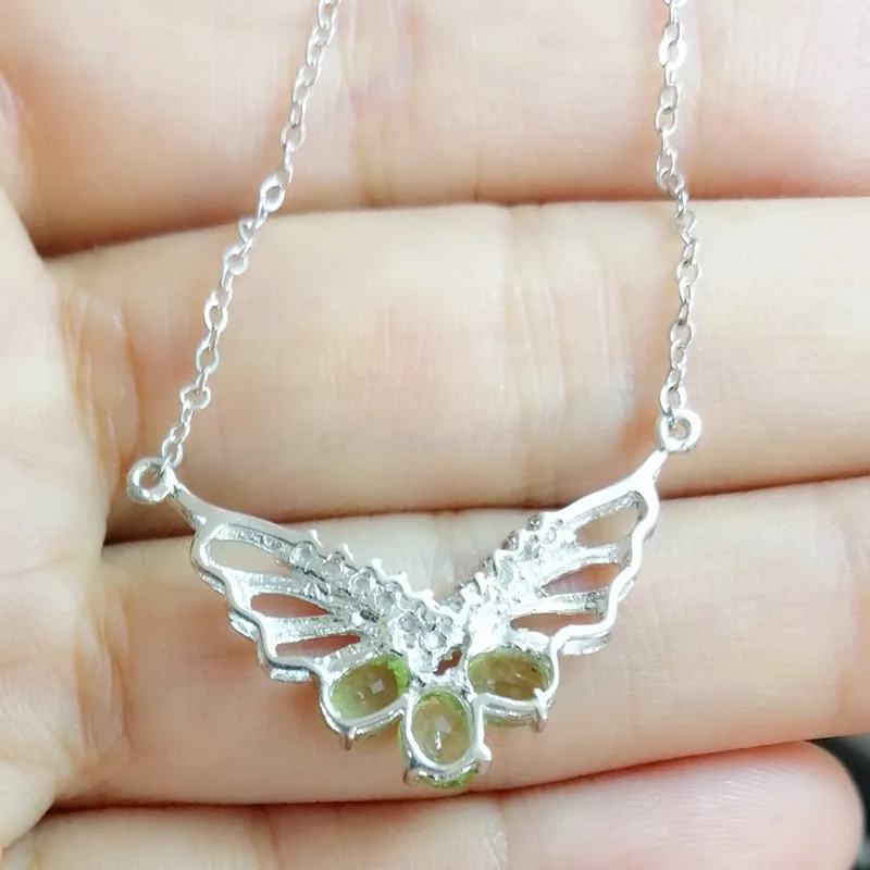 За ювелирное изделие натуральное Настоящее ожерелье из перидота с подвеской