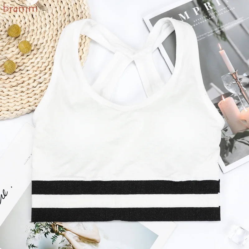 

New Push Up Solid Bra Elastic Gathering Bralette Summer Anti-light Korean Style Wild Bra Tube Top Sexy Seamless Wire free Bra