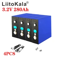 4pcs liitokala 3 2v 280ah lifepo4 battery diy 12v 280ah rechargeable battery pack for e scooter rv solar energy storage system
