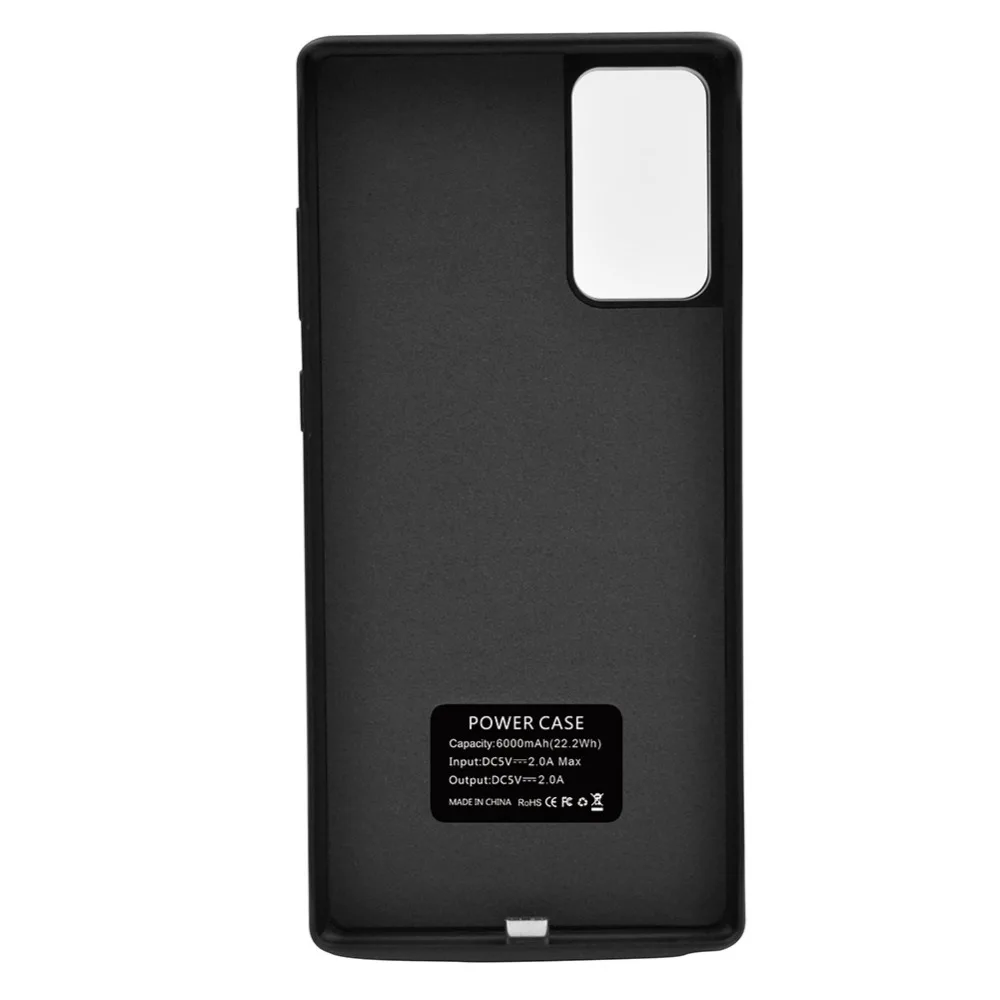 Внешний аккумулятор, зарядное устройство для samsung Galaxy Note 10 Plus, 5G, 6000 мА/ч, противоударный чехол для samsung note10, 5000 мА/ч, мягкий чехол-подставка