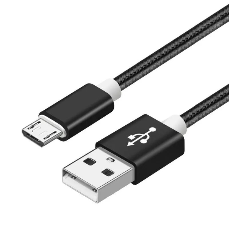 Black VOXLINK Micro USB кабель Быстрый кабель синхронизации данных и зарядки для samsung huawei Xiaomi Redmi LG htc Andriod mini Кабели для мобильных телефонов - Цвет: Black
