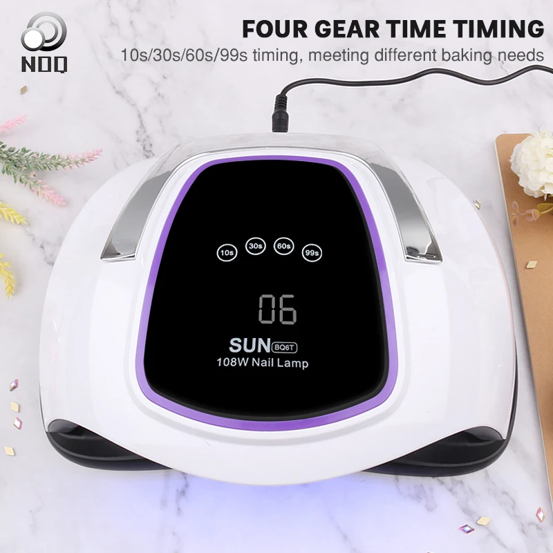NOQ SUN BQ6T УФ лампа для ногтей Max72W светодиодная Сушилка маникюра 36 бусин льда
