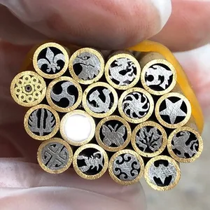 1 шт. Ручка ножа Мозаика Заклепки длина 45 мм мозаичный винт гвоздь для рукоделия материал ручки ножа латунная трубка диаметр 5 мм