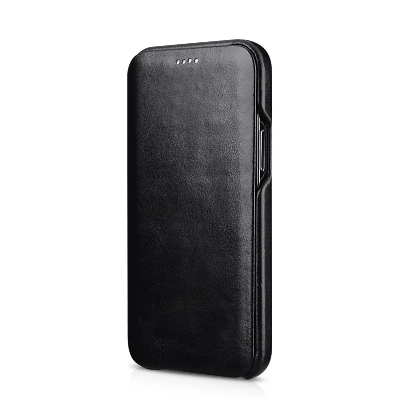 

For the iPhone 12/Pro leather flip cover case Apple retro left and right flip phone case