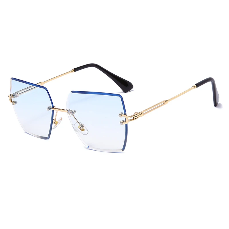 

New Fashion Rimless Sunglasses Luxury Brand Women Metal Square Sun glasses UV400 Shades Eyewear Oculos Gafas de sol