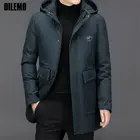 Куртка мужская длинная с капюшоном, брендовая парка, плотная теплая верхняя одежда, ветровка, зимняя одежда