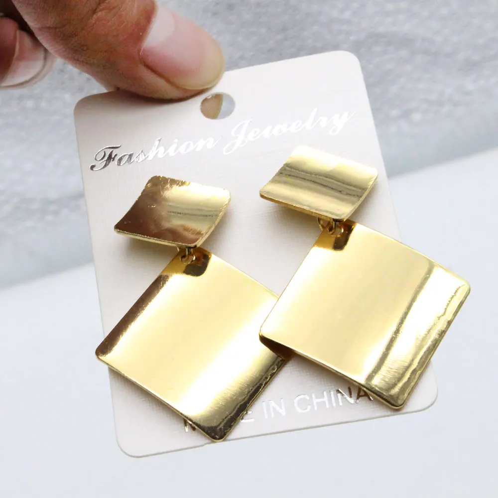 

L.Mirror 1Pair Geometric Rhombus Earrings - Bohemia Alloy for Women