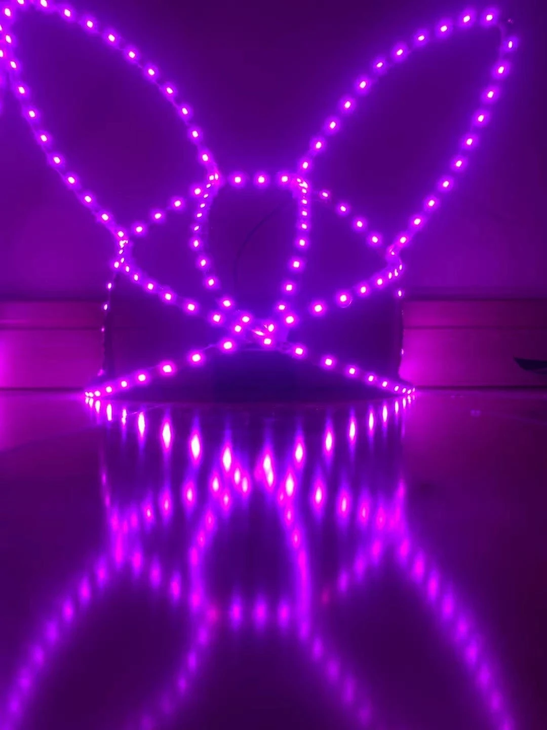 Best Ropa de escenario para Club, tocado de baile para chica sexy, sombrero de conejo luminoso con luz Led