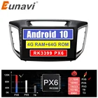 Автомагнитола Eunavi 2 DIN, мультимедийная стерео-система на платформе android 10 с GPS Навигатором для Hyundai Creta ix25