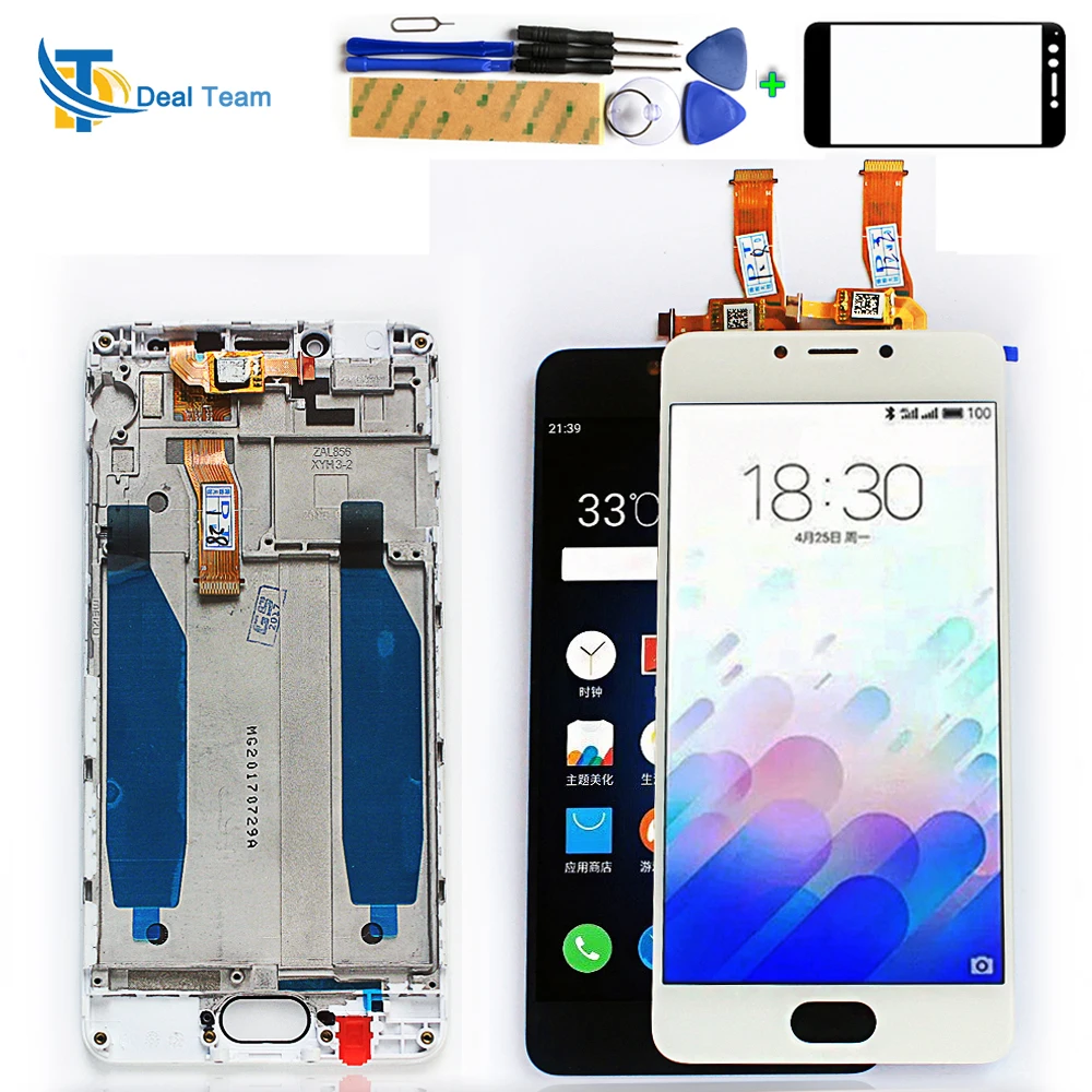 100% протестированный 3 5 дюймовый ЖК дисплей для Meizu M5C Meilan 5C Φ 0*1280 рамка с