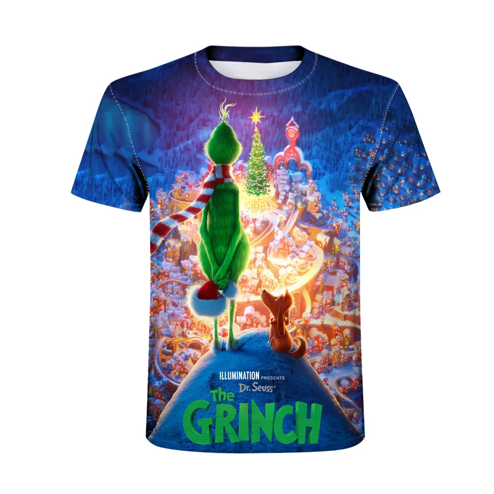 Новинка 2019 года летняя модная Мужская/женская футболка с принтом из фильма The Grinch