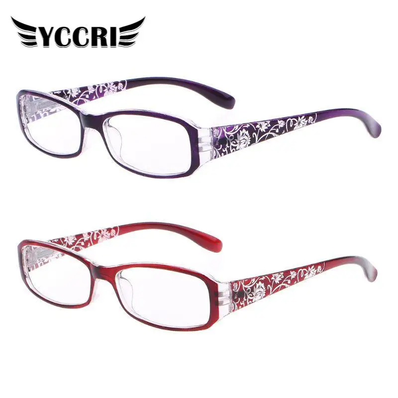Очки для чтения YCCRI женские пресбиопические с резными цветами защитой от