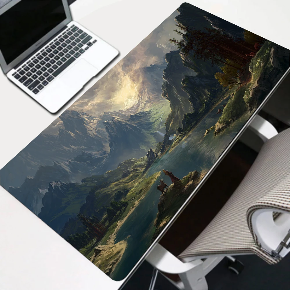 

Beautiful Scenery Rgb Anime Mouse Pad Xxl Rubber Non-slip Gaming Office Accessories Desk Mat Waterproof Carpet Laptop MousePad