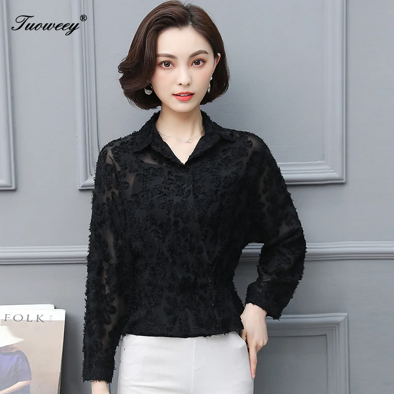 

2020 New Long Sleeve Printing Women Shirts Chiffon Bow Stand Collar Cardigan Blouse Women Office Lady Tops Camisas Mujer