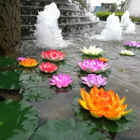 1018 cm floating artificial lotus fake plant diy water lily simulation lotus home garden decoration cheap outdoor decor cheap