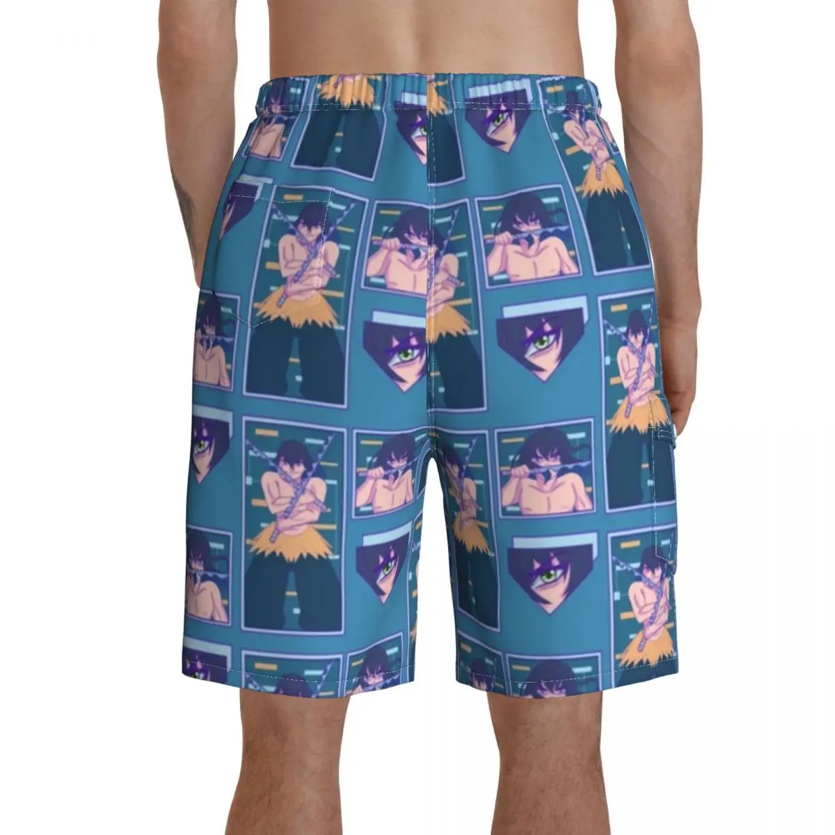 

Giyuu Board Shorts Swimming Trunks Polyester Men Bathing Funny Swim Trunks