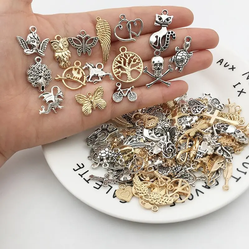 

30 pcs Mix Connectors Charms Pendant Insect Butterfly Animal Mix DIY Making Supplies For Jewelry Aomponents Finding Accessories