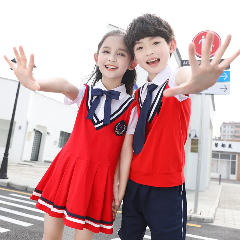Корейская школьная форма, британская ветрозащитная школьная форма, Униформа, костюм для детей, летняя одежда для выступлений
