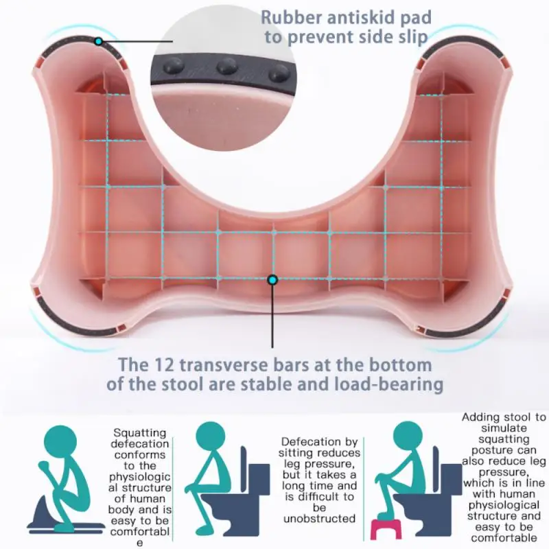U-Shaped Toilet Stool Footstool Squatting Artifact Anti-slip Household Adult Children's Child Chair Seat | Мать и ребенок