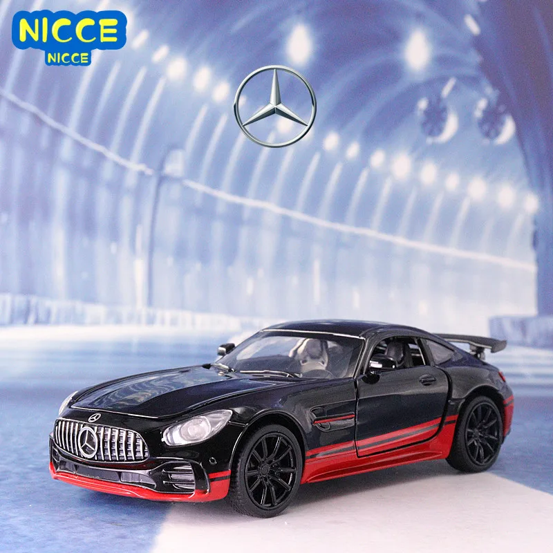 

1:32 Diecast Alloy Sport Car Model AMG GTR Pull Back With Sound Light Diecasts Toy Vehicles Models For Children Birthday Gifts