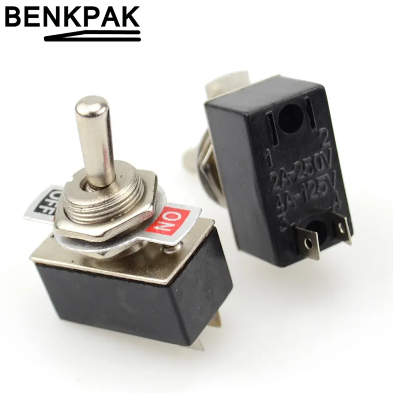 BENKPAK 12 мм 2 контактный переключатель ВКЛ ВЫКЛ|on-off switch|on-off toggle switch |