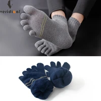 5 pairslot winter terry five finger socks thermal warm thick cotton anti bacterial breathable athletic sport socks with toes