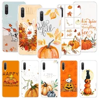 pumpkin happy fall autumn phone case for xiaomi redmi note 10 9 8 pro 11 10s 9s 8 8t 7 6 5 6a 7a 8a 9a 9c 9t art pattern cover