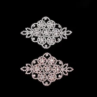 cusack rose gold flower crystal rhinestones applique for wedding dresses costumes diy crafts silver handmade 9 5 6 2 cm