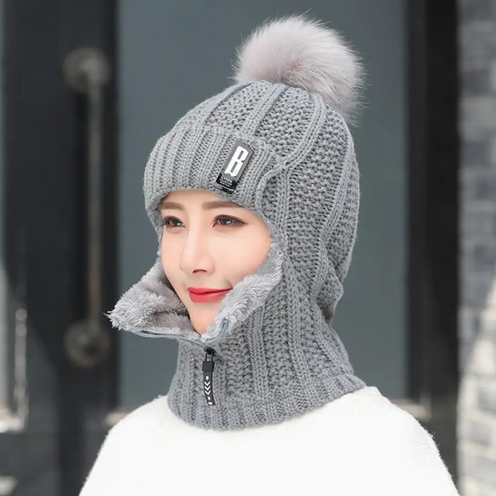 

Tear-resistant Lightweight Knitted Cap with Warm Neck Scarf for Teenager