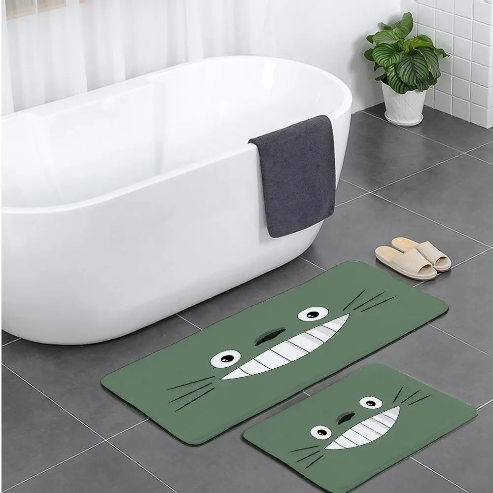 

Neighbour Totoro Anime Mat Camper Carpet Bathroom Entrance Doormat Bath Indoor Floor Rugs Absorbent Mat Anti-slip Kitchen Rug