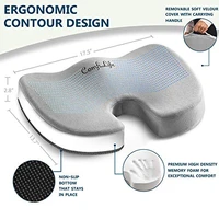 comfilife gel enhanced cushion non slip orthopedic gel and memory foam caudal spine cushion relieve pain office chair car seat