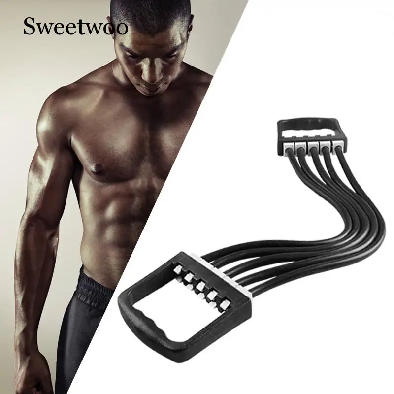 

Portable Indoor Sports Supply Chest Expander Puller Exercise Fitness Resistance Elastic Cable Rope Tube Yoga 5 Resistance Bands