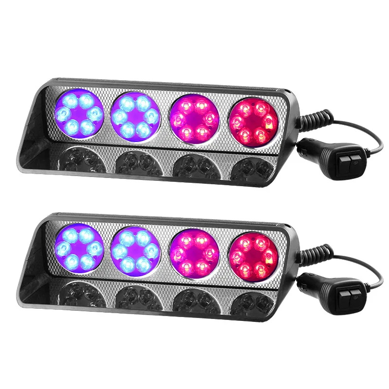 

24 LED 9.5'' Amber Traffic Advisor Strobe Lights Bar with 18 Flash Patterns LED Law Enforcement Emergency Hazard Warning Light