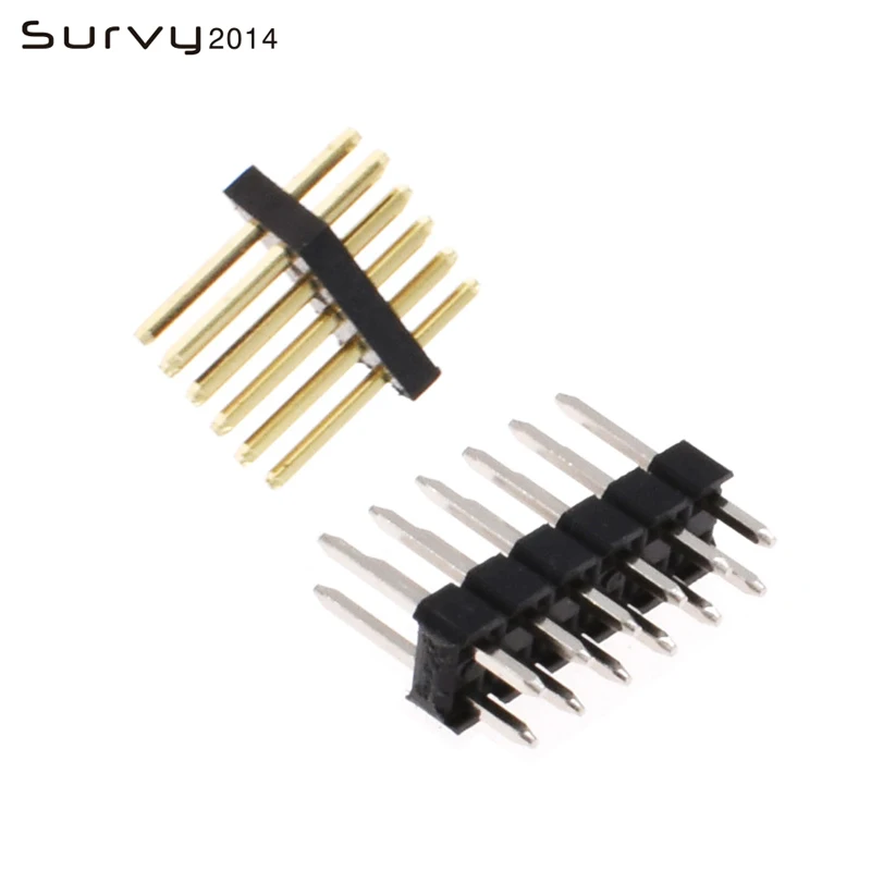 50 шт. 2x 5P/2x6P Pin двойной прямой ряд штыревой соединитель diy