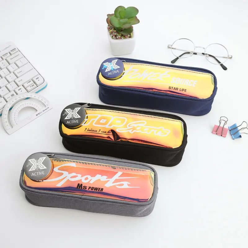 TOPSTHINK Прохладный ослепительно для мальчиков школьная Канцелярия Карандаш сумка