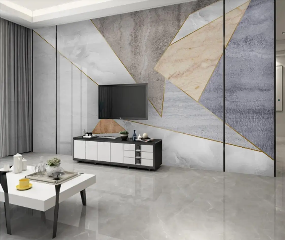 Абстрактные геометрические мраморные обои настенная роспись 3d Роспись новинка