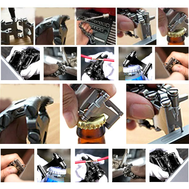 

Wearable Tread 3cm 29 In 1 Multi Tool Bracelet Strap Multi-function Screwdriver Outdoor Emergency Kit Field Survival Bracelet