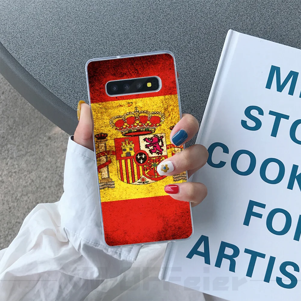 BaweiTE Spanish flag Soft Phone Case for Samsung S10 Plus S9 S8 S8plus S7 S6 Mobile Cases | Мобильные телефоны и