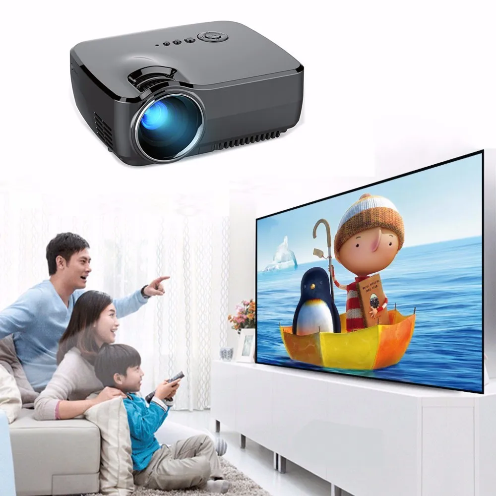 Мини портативный G90 проектор Full HD для домашних кинотеатров,LED телевизоров,видеоигр с разрешением 1080