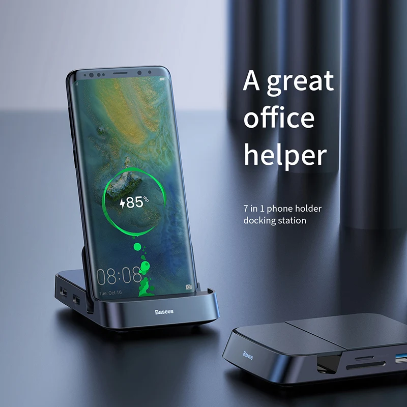 Baseus USB C концентратор Тип с разъемами типа c и HDMI мульти Порты USB3.0 Тип C Мощность адаптер USB-C концентратор док-станция для Macbook Pro/Air USBC жил