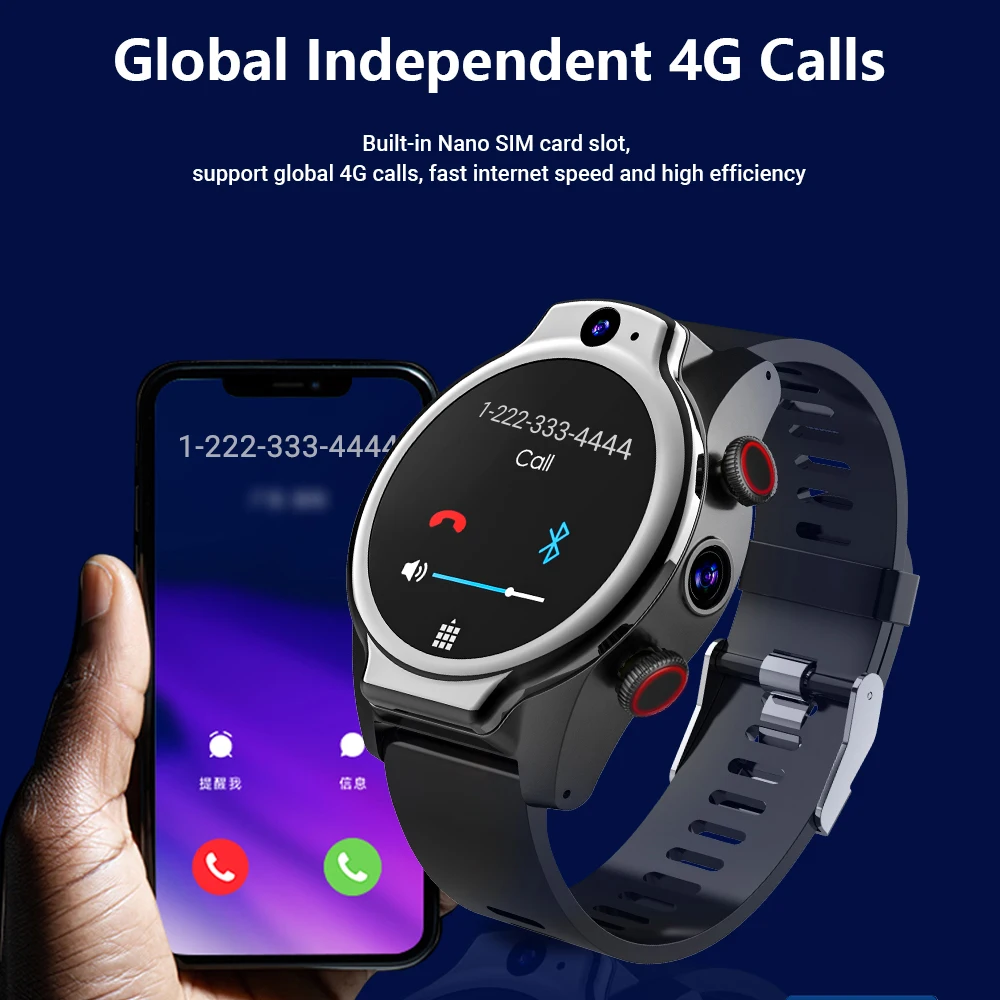 reloj inteligente hombre 2021 dual 13p camera wifi gps positioning sports smart watch phone real ip68 waterproof swimming watch free global shipping