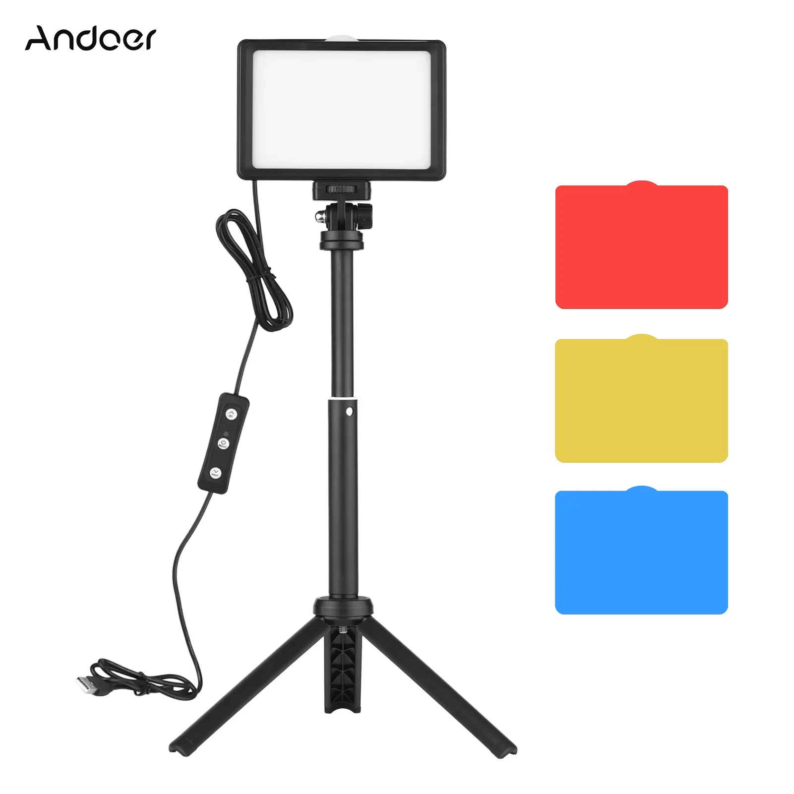 

Andoer USB Video Conference Lighting Kit with LED Video Light 5600K Dimmable for Live Streaming Video Recording Online Meeting
