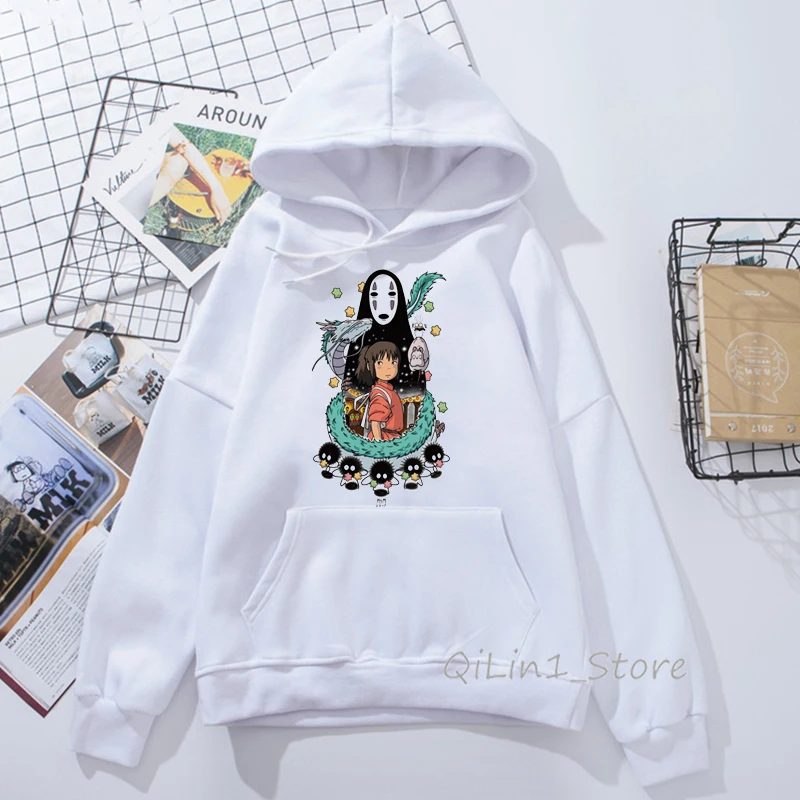 824108 M Totoro hoodies women Studio Ghibli Harajuku Kawaii Hoodie men Ullzang Cute Funny Anime Sweatshirts 90s Graphic Hoody unisex - Цвет: 824108 M