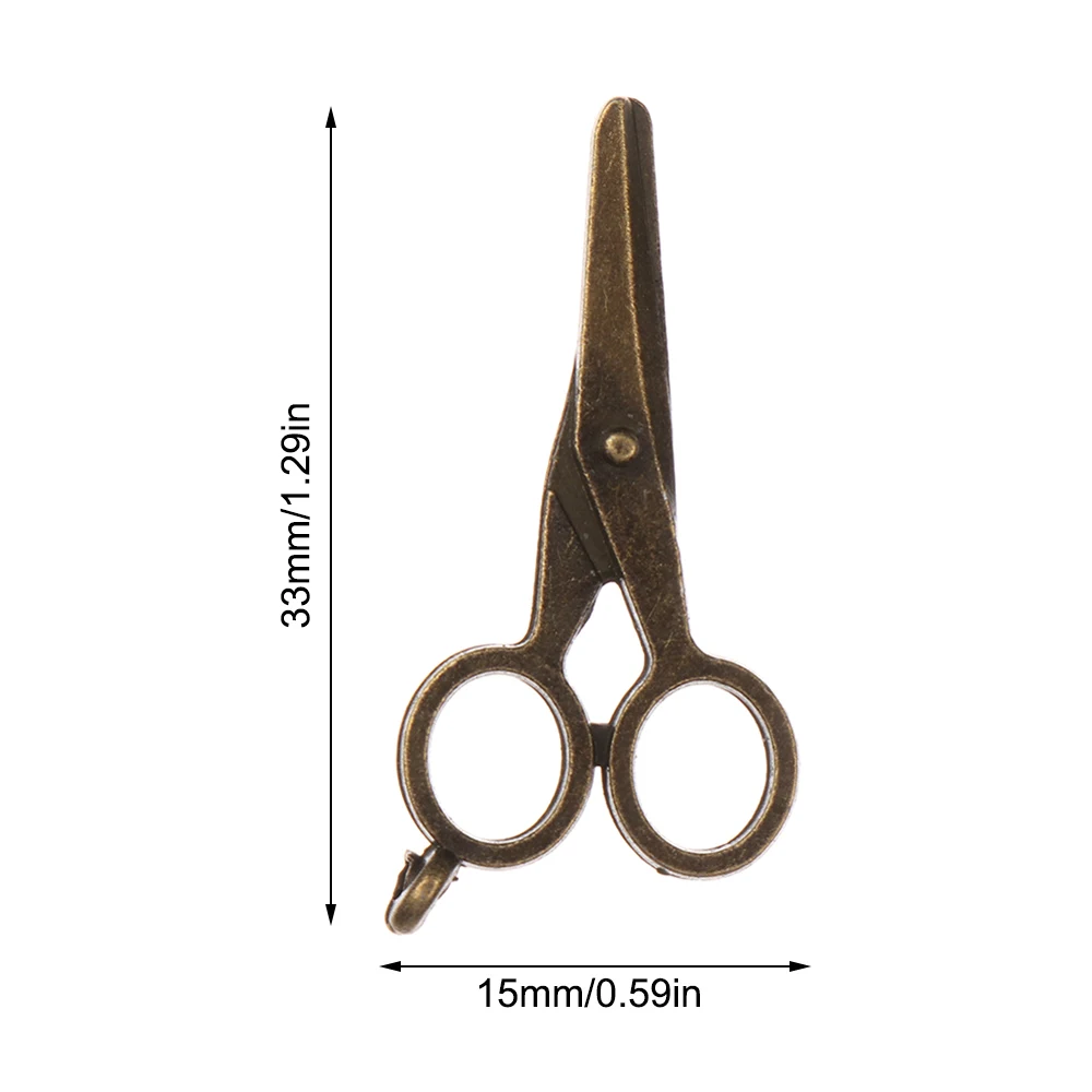

10pcs 33*15mm Mini Scissors Charms Pendants Handmade Decoration Vintage For DIY Jewelry Making Findings