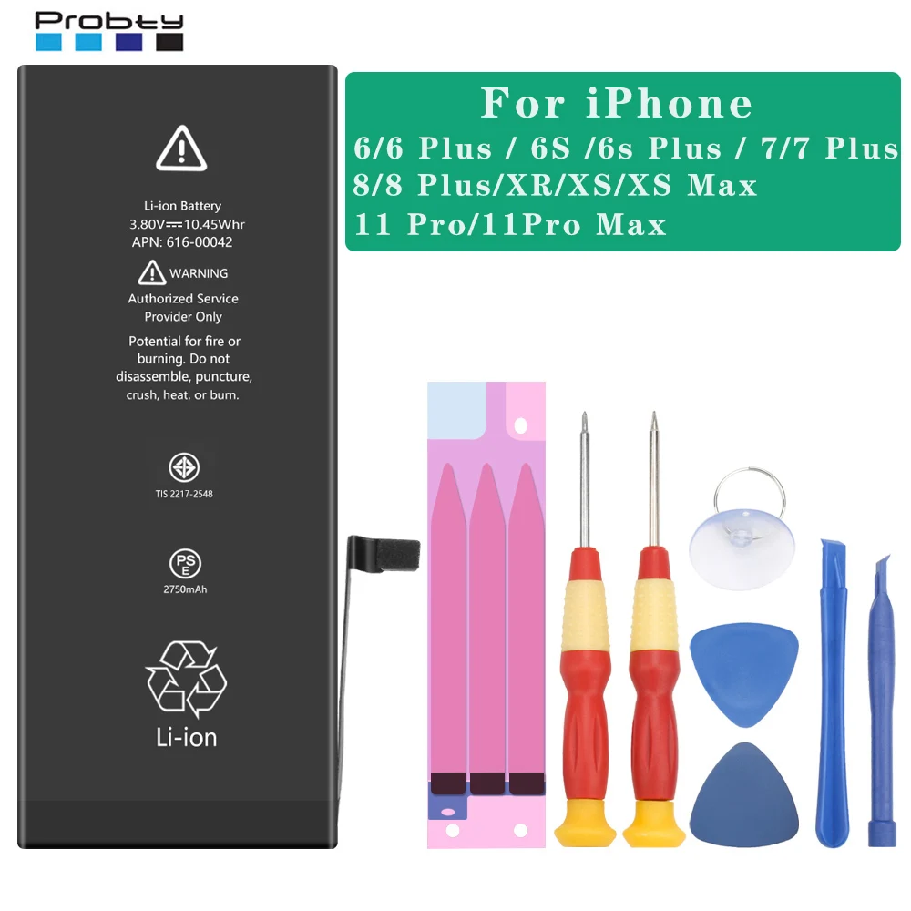 

For iPhone 6 6s 7 8 Plus X XR XS Max 11 Pro Max High Capacity Replacement Batteries for iphone6 Lithium Battery