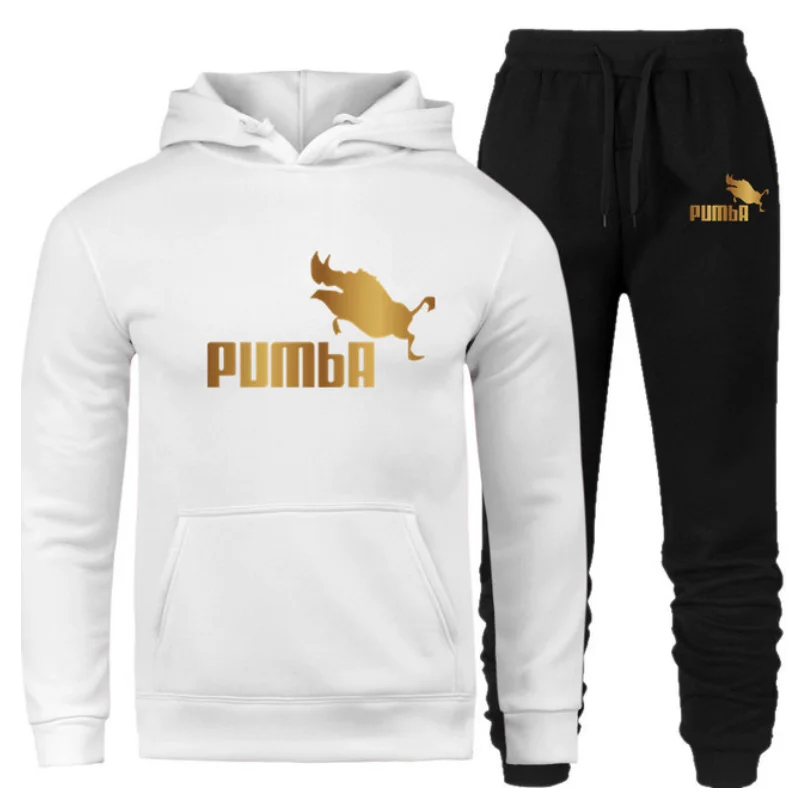 

Men's Sets Hoodies+Pants Fleece Tracksuits Solid Pullovers Jackets Sweatershirts Sweatpants Oversized Hooded Streetwear Outfits
