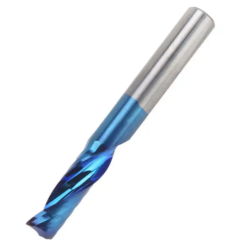 

milling cutter woodwork Milling Cutter Spiral Milling Cutter Single Blade Tungsten Steel Blue Plating CNC Tools 6x17x50 cnc